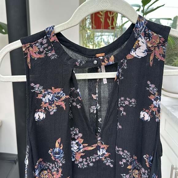 Free People Floral Tree Swing Tunic Dress with Keyhole Neckline - Picture 3 of 8